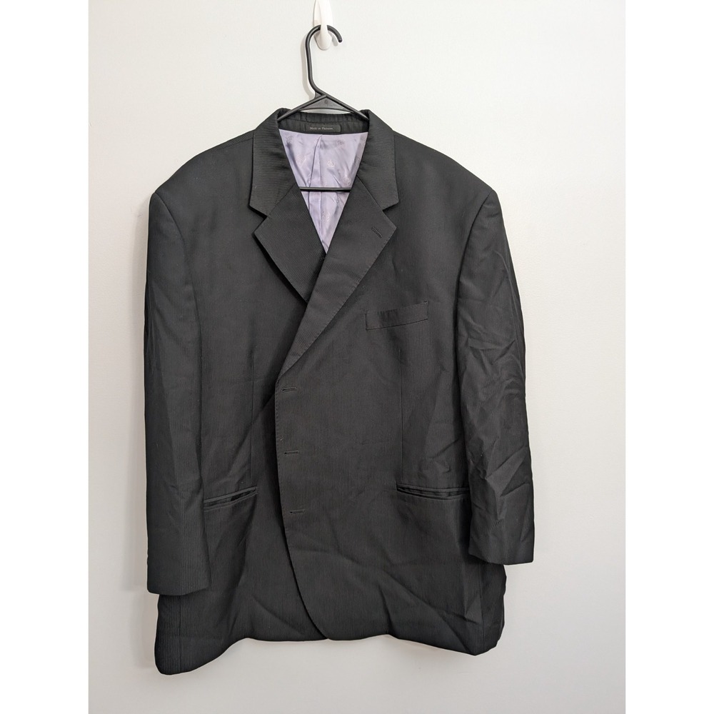 Z4 Sean John Fine Tailored Black Mens Sport Coat Suit Blazer Jacket 54reg